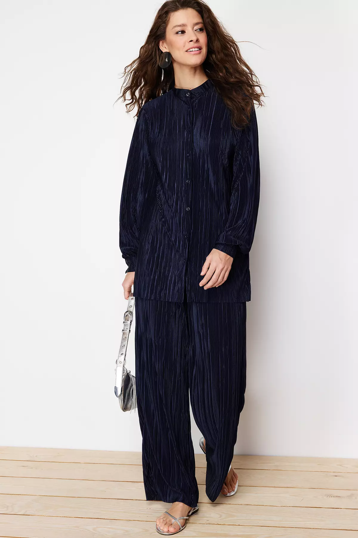 Modest Pleated Two-Piece Set