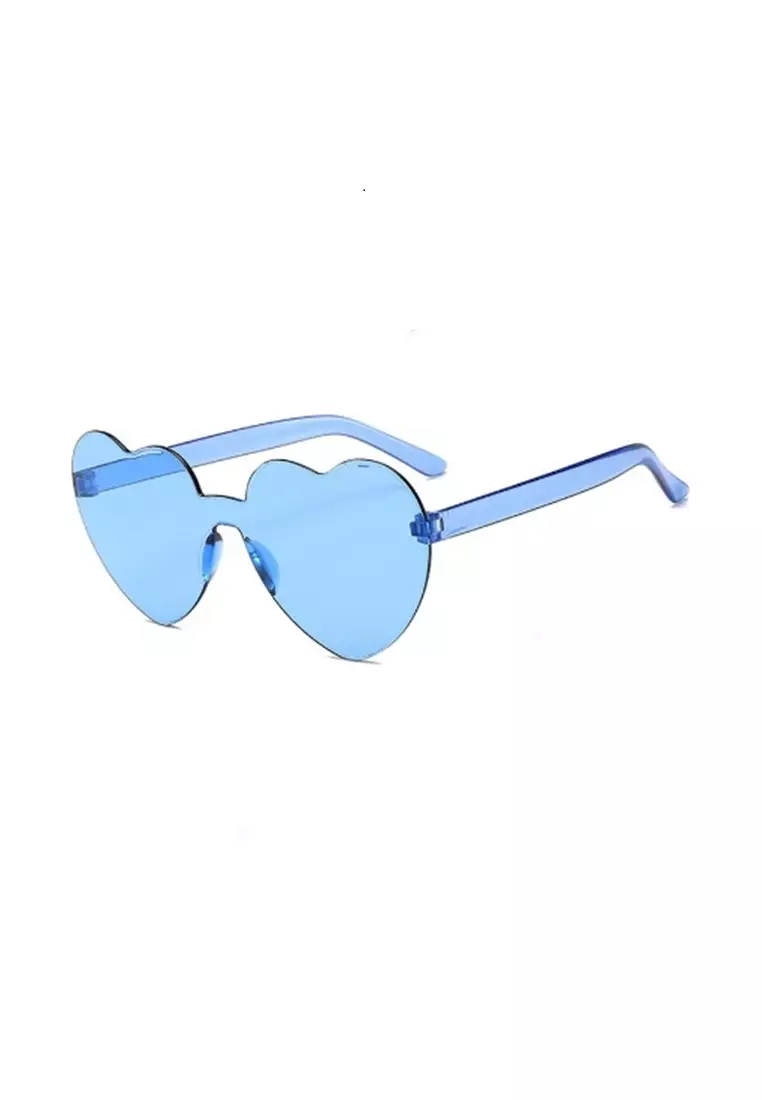 Liana Kacamata Gaya Sunglasses Wanita Model Hati UV Protection Frame Material Polycarbonate ORIGINAL - Blue