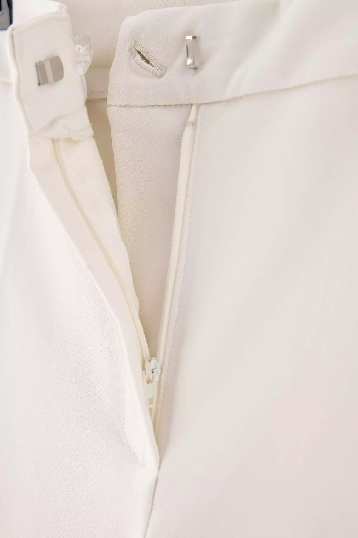 White Exclusive Special Collection Plum Soft Buttoned Wide Leg Pants