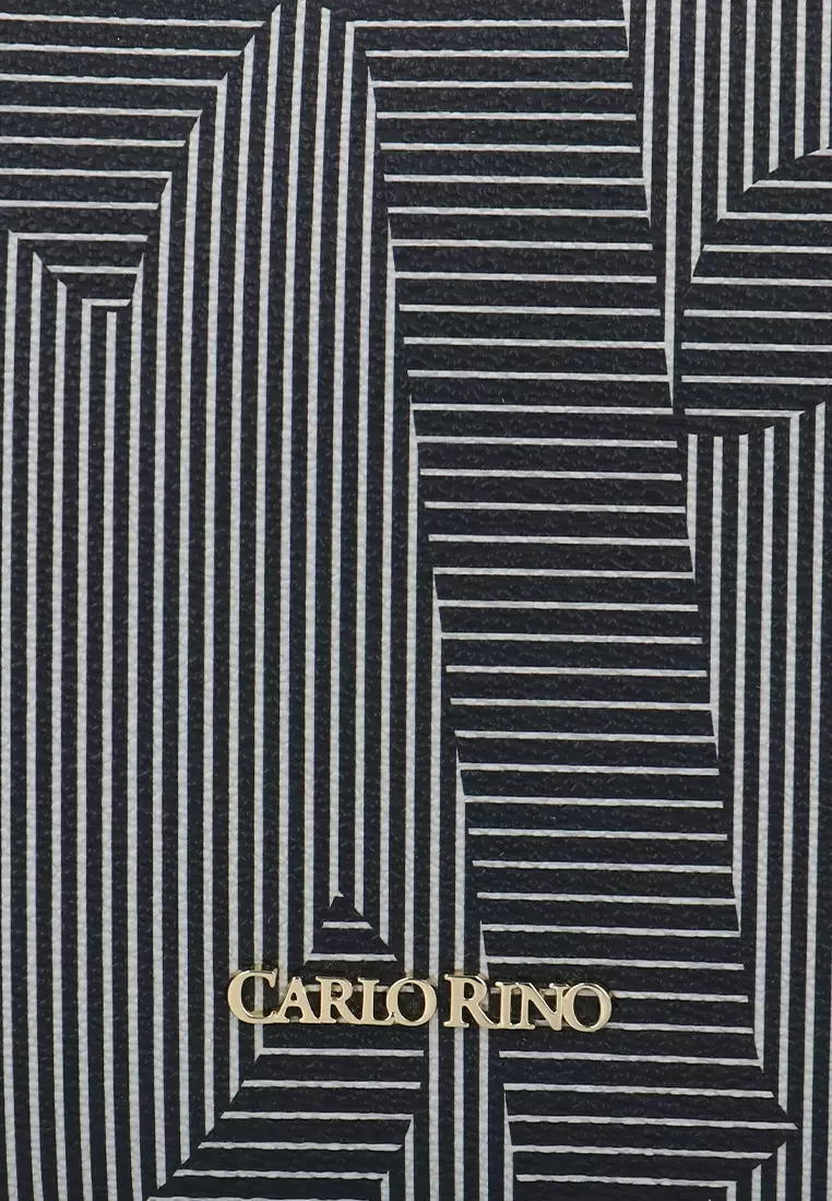 Buy Carlo Rino CR Monogram Muse 2 Way Shoulder Bag - Black 2026 Online ...