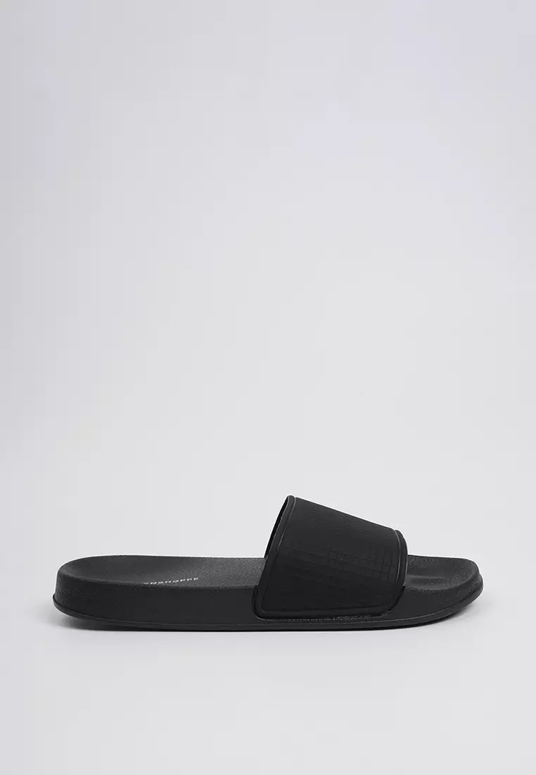 Discount on Penshoppe  shoes - SKU: Textured One Band Slides