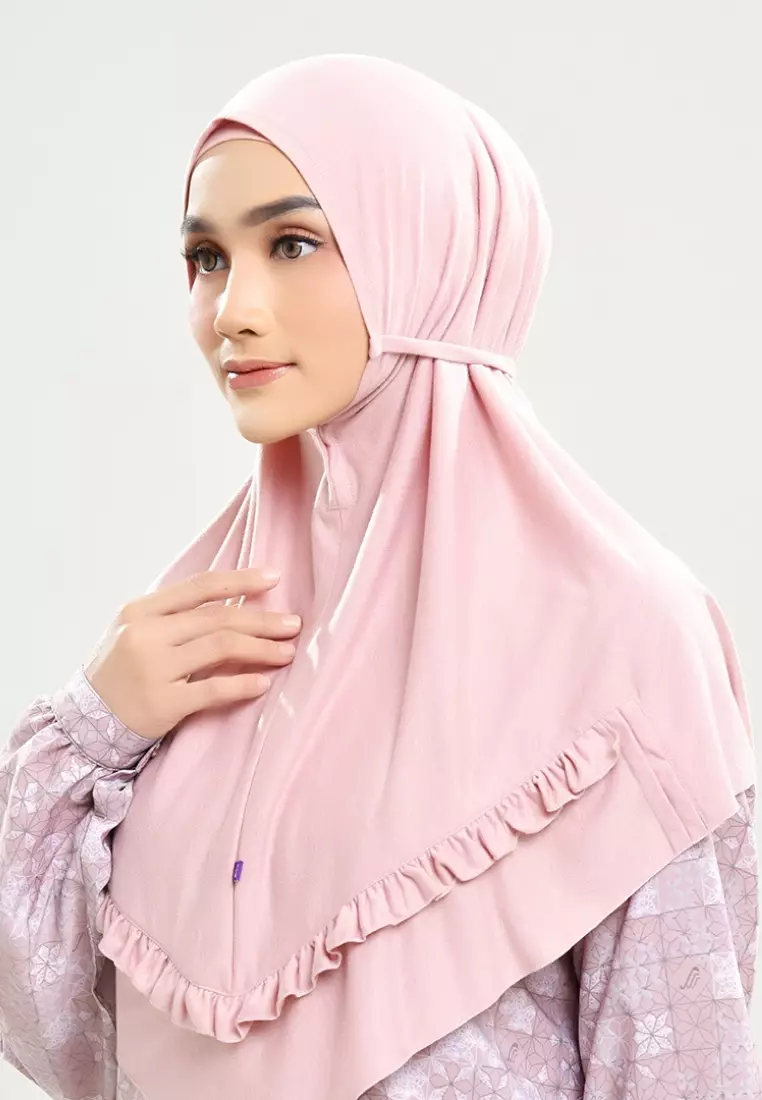 Rabbani - Kerudung Instan Mirage Exclusive Dusty Pink XXL