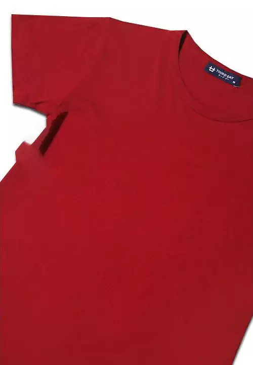 LTF05 s/s tangan pendek kaos t shirt wanita polos maroon