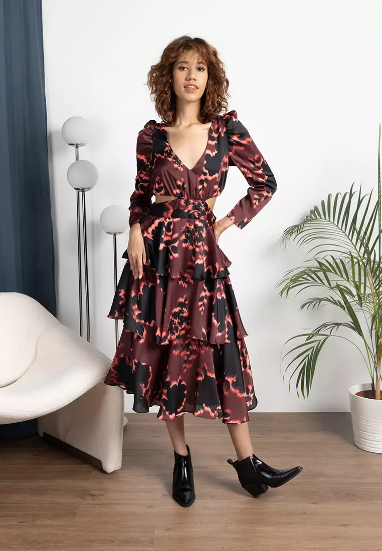 Topshop cut out midi 2025 dress