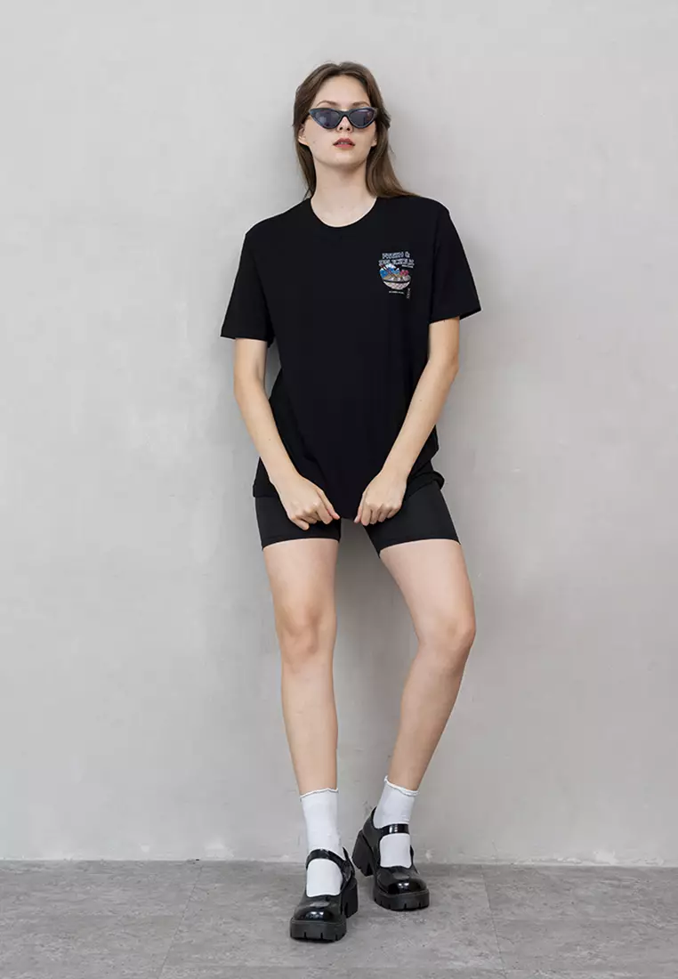 Kaos Hitam t shirt polos wanita houseofcuff motif fresh