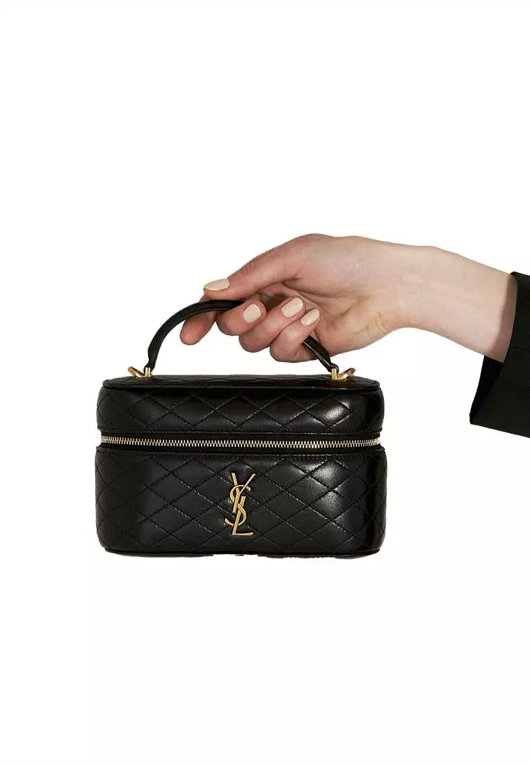 YSL Gaby Vanity Bag In Lambskin Black 7667311EL07