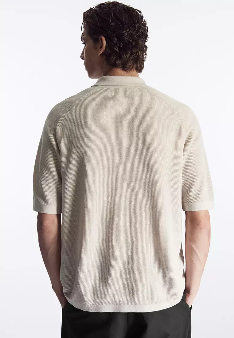COS Ribbed-Knit Linen Shirt 2024, Buy COS Online