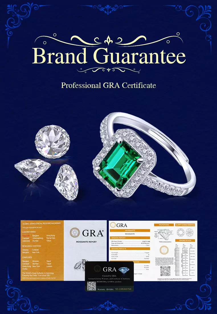 Cincin Wanita Kristal hijau Berlian Wanita Fashion Jewelry Anti luntur Ring