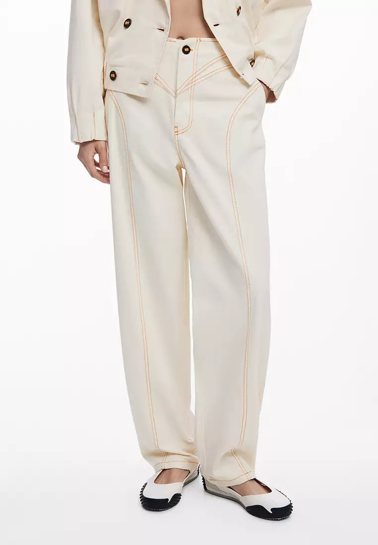 Balloon pants with front pockets