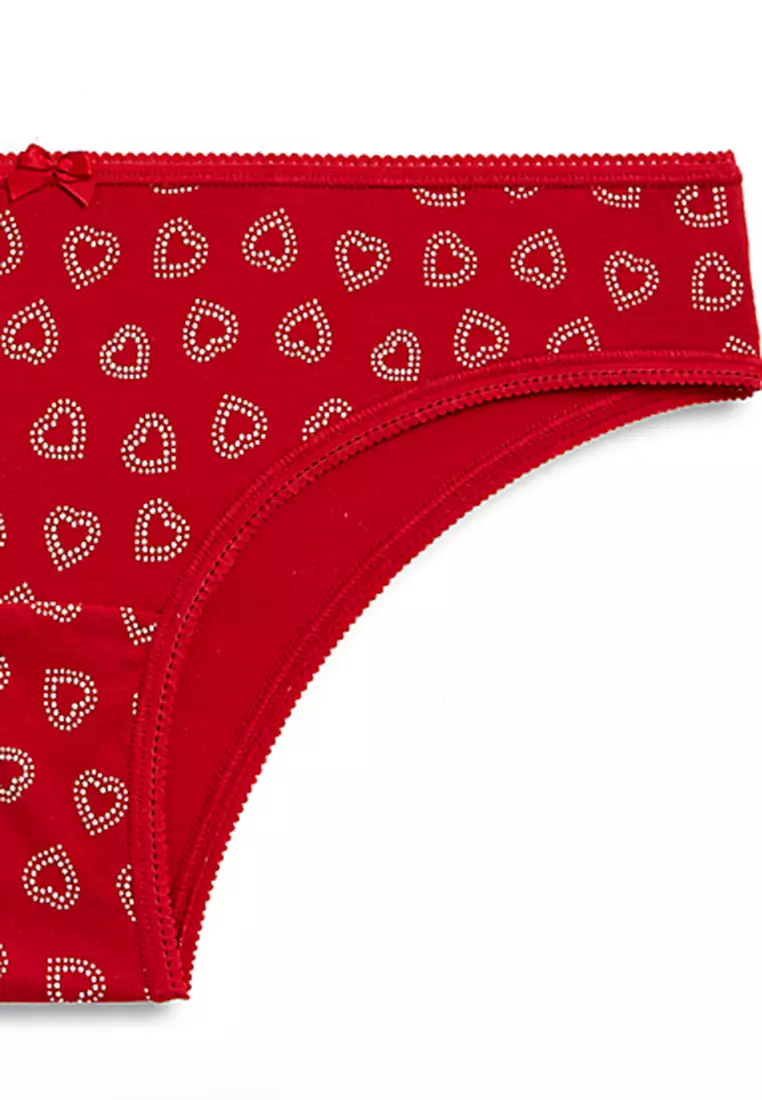 5pk Cotton Lycra™ Brazilian Knickers