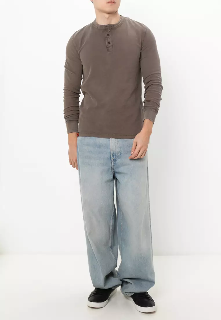 Vintage Textured Grandad Top