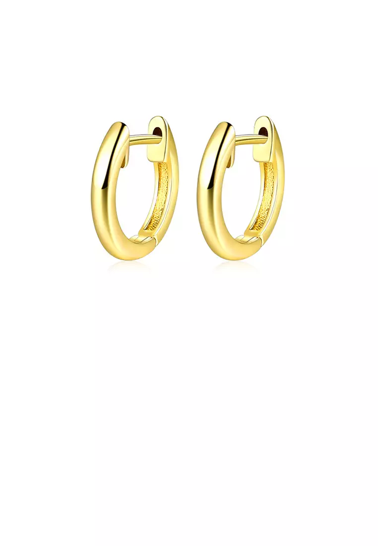 Gold circle studs sale