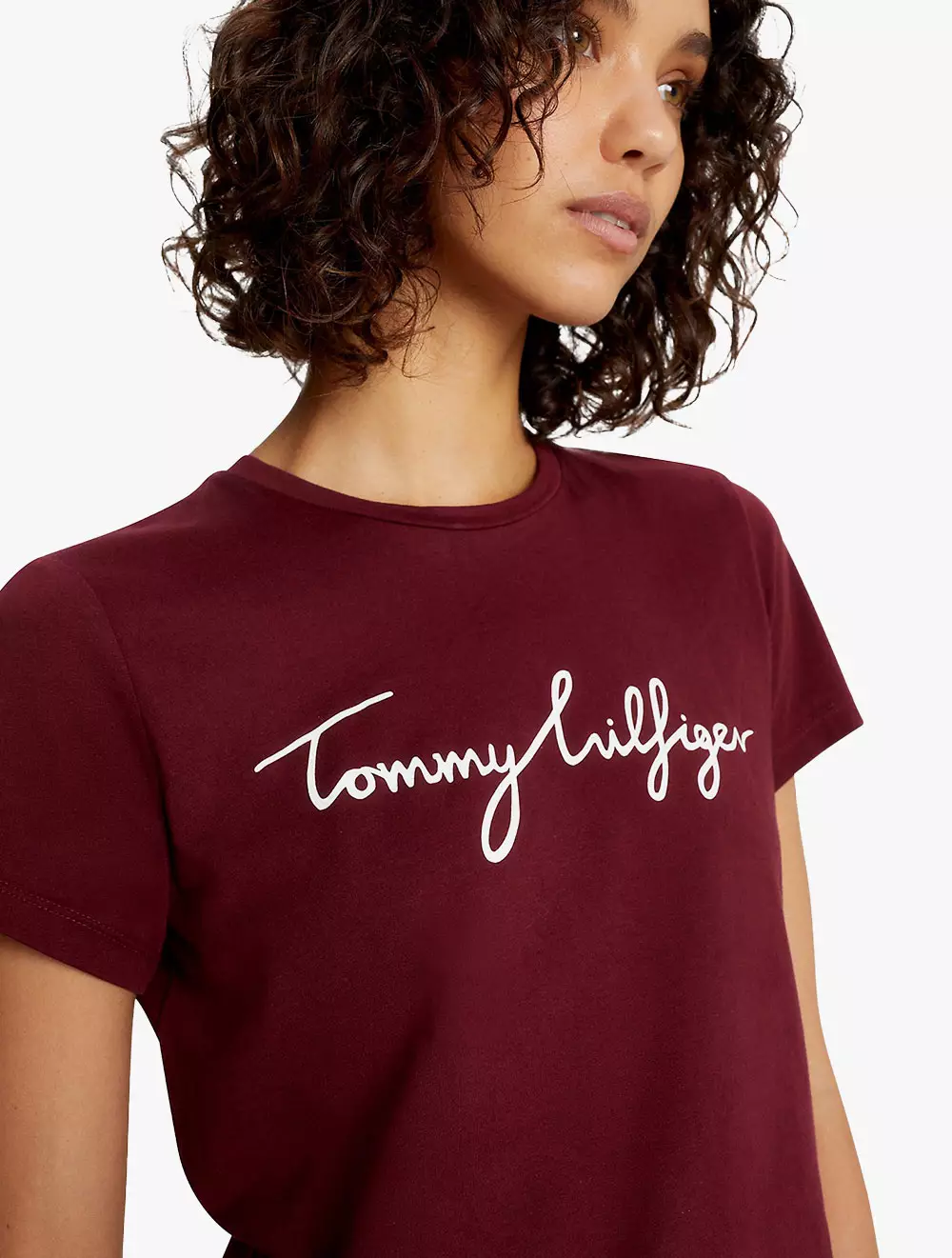 TOMMY HILFIGER - SIGNATURE CREWNECK T-SHIRT - Rouge - red