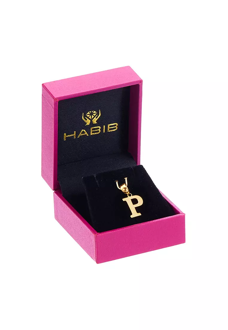 HABIB 916/22K Yellow Gold Alphabet Pendant STP060723(P)