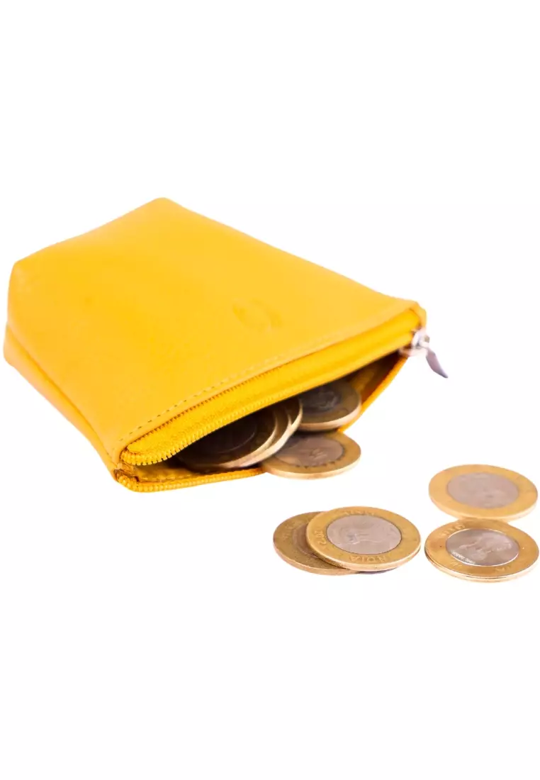 Oxhide Leather Coin Purse 1012 Yellow
