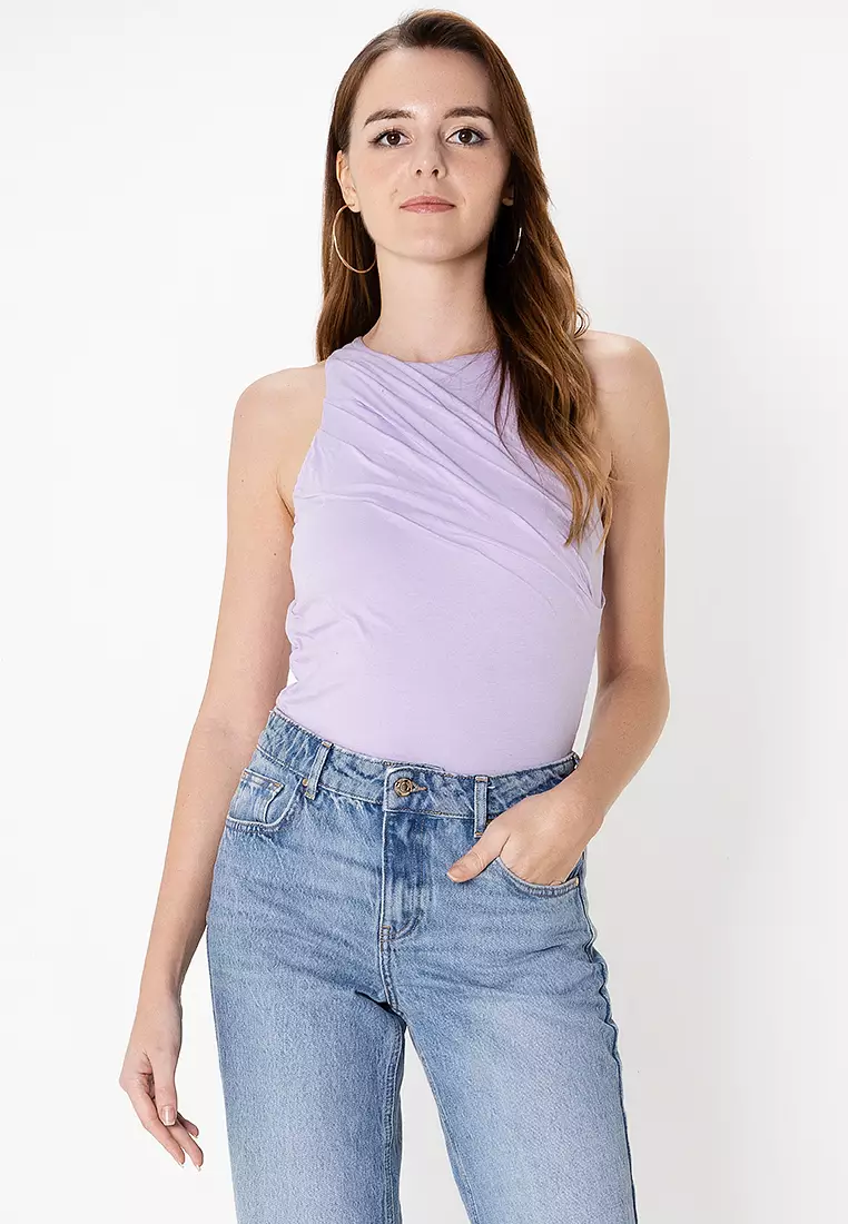 ZARA Cotton Ruched Top 2025 | Buy ZARA Online | ZALORA Hong Kong