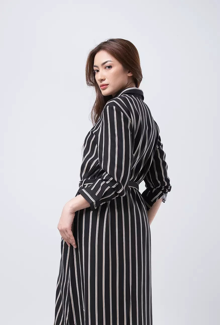 Maxi Dress Lania Black Khaki