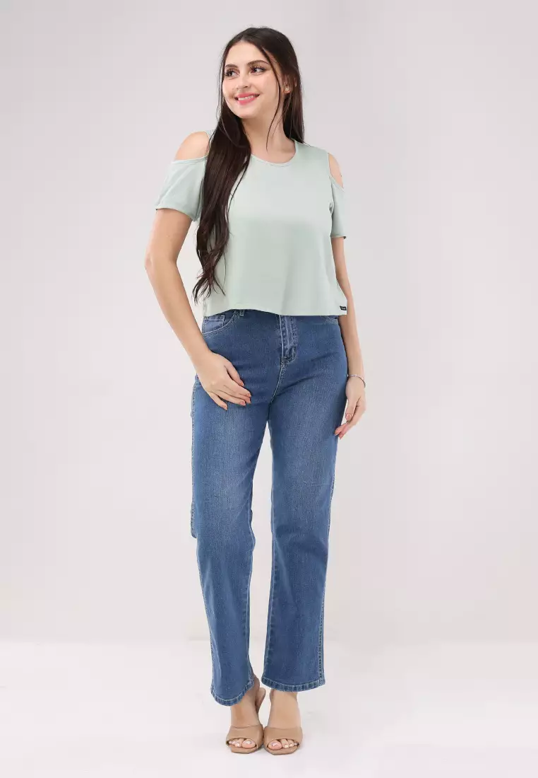 Single Twill Woven Short Sleeves Blouse