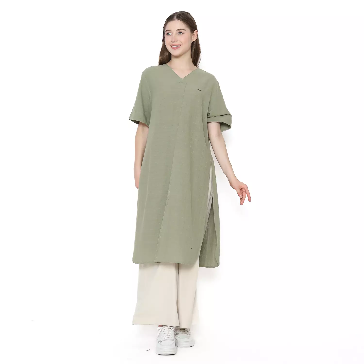 Spyderbilt kemeja lengan pendek Wanita Zura Tunic Ladies Shirt Planet Surf