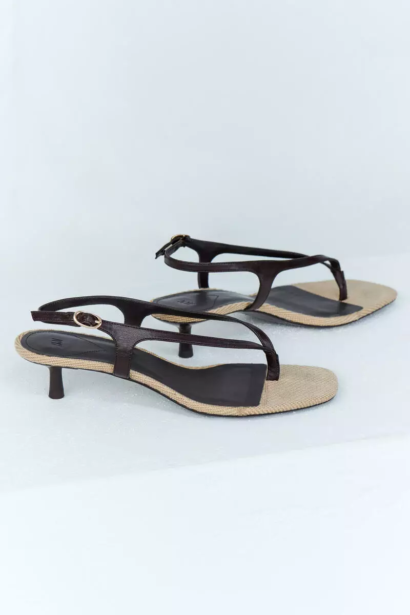 Kitten-heeled sandals