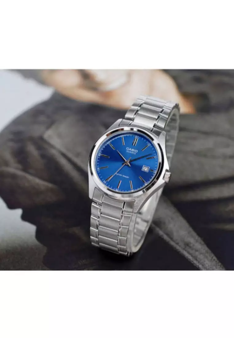 Men Analog Watch MTP-1183A-2A Silver Stainless Steel Strap