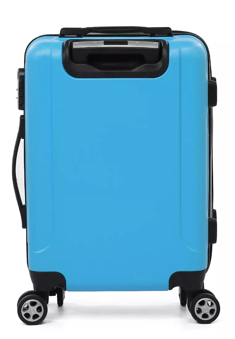Carlton Tas Koper Hardcase Unisex Size 20Inch Suitcase Combination Lock Large Compartment Material ABS+PVC Coated ORIGINAL - Light Blue