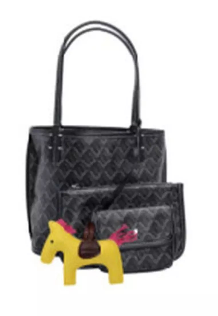 Traditional Dog Teeth Bag (Small)-Black bundle with 2 small bag (Includes a random color pony gift)