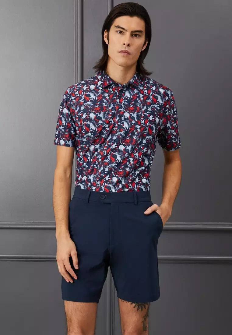 Men's Floral Tech Piqué Slim Fit Polo