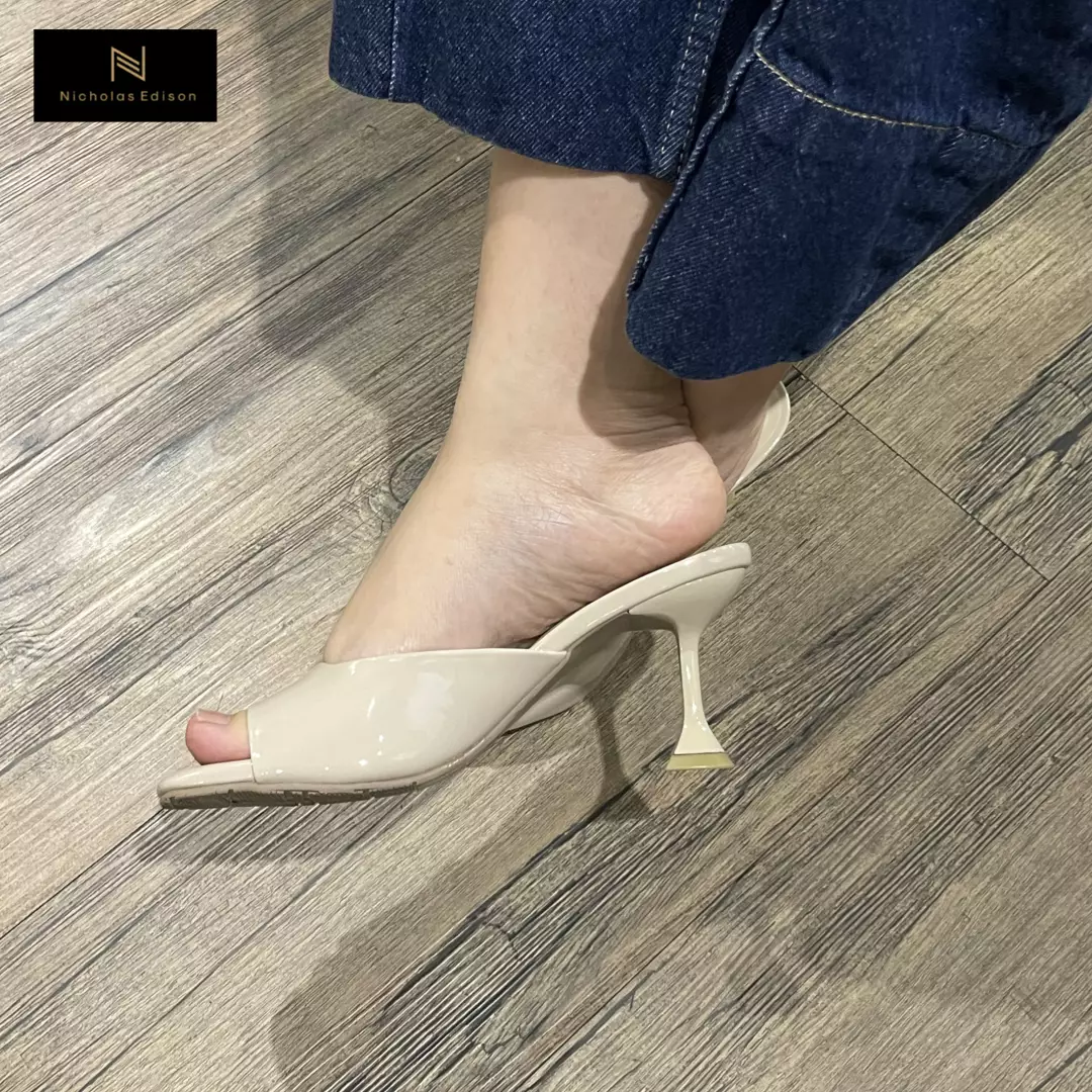 Nicholas Edison Heel Fika Beige