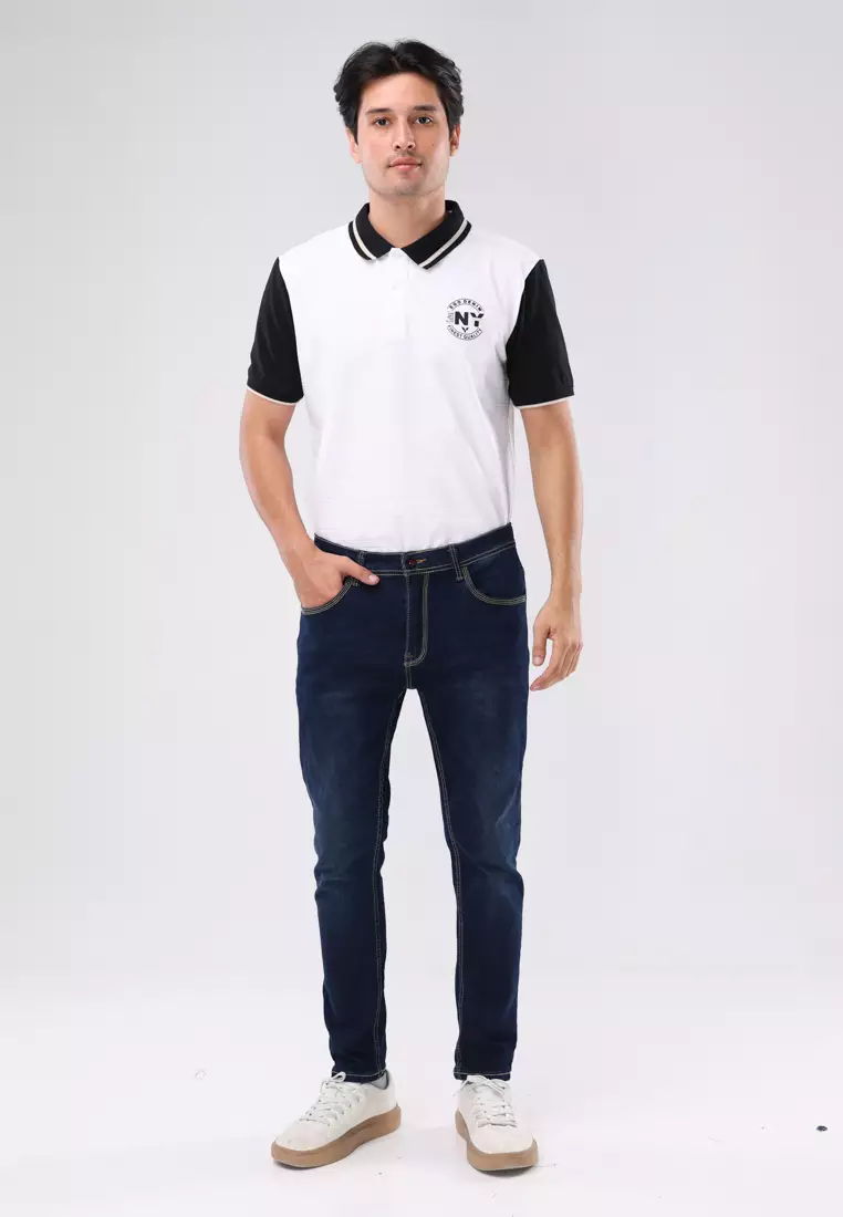 Denim Long Pants Skinny Fit Stretch