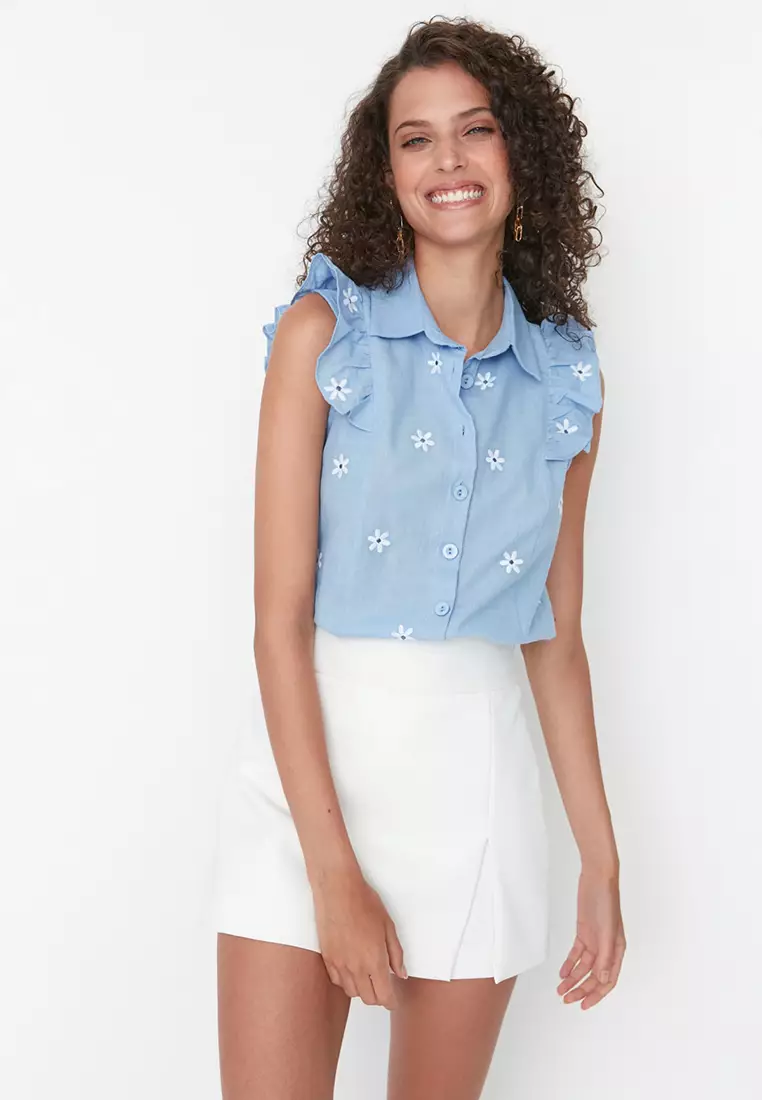 Embroidered Woven Shirt