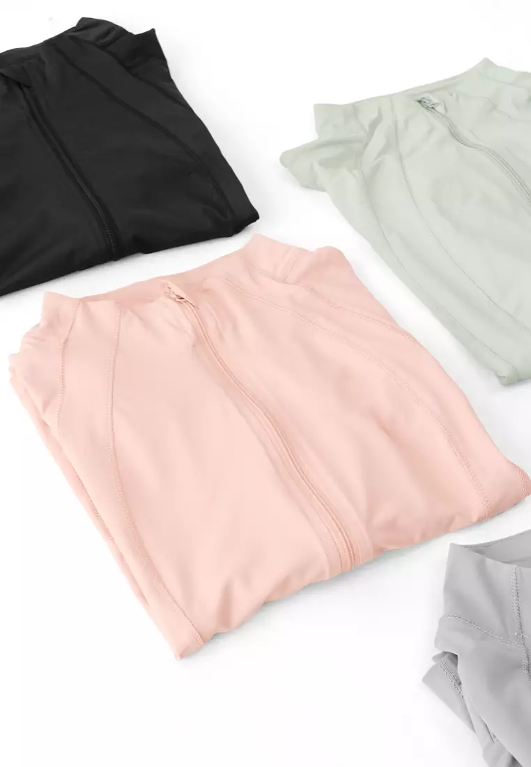 Zelena - Cleo Dryfit Jacket | Jaket Olahraga Wanita Slim Fit - Black