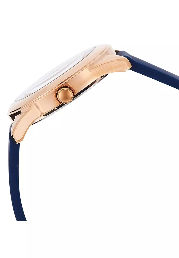 Guess W0911L6 - Jam Tangan Wanita - Rosegold - Blue Rubber Strap