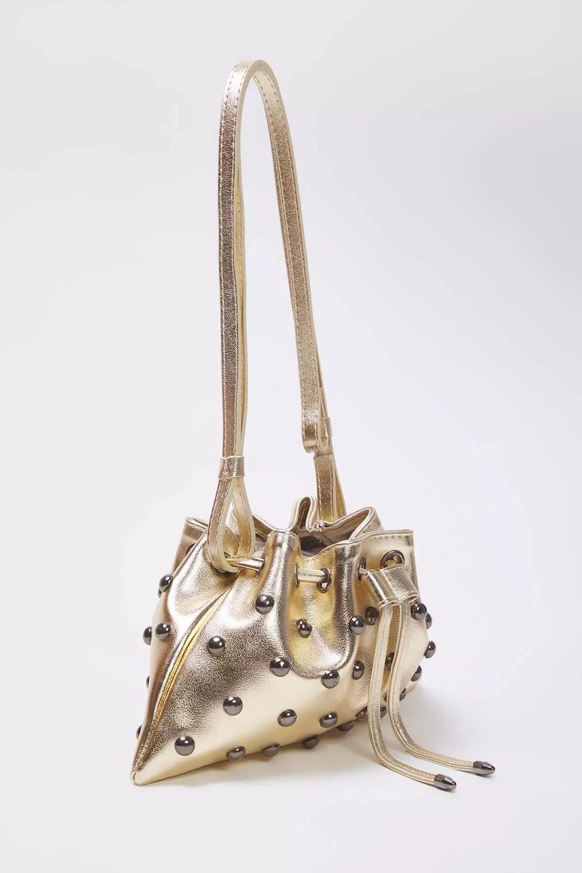 Gold Troc Embroidered Women's Mini/Small Pouch Shoulder Bag