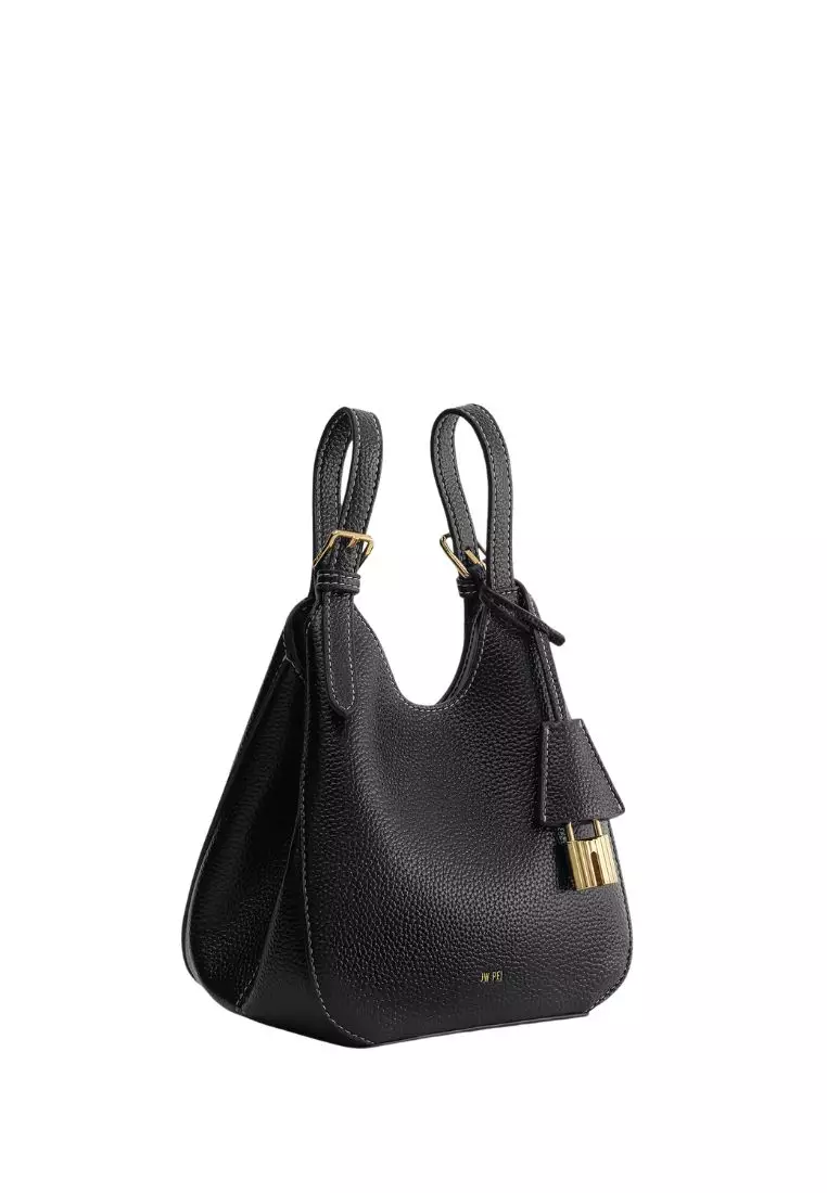 Ines Padlock Tote Bag - Black