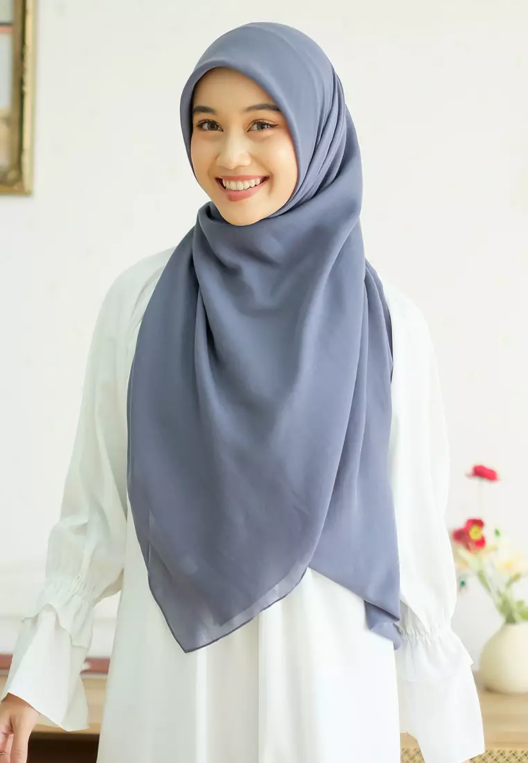 Mima Square Syari Blue Pansy