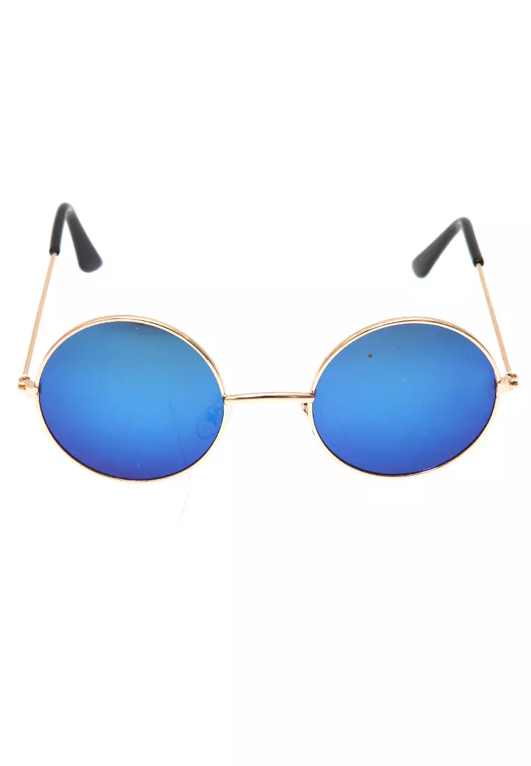 Ulrico Kacamata Anak Pria UV Protection Sunglasses Kids Round Design Frame Material Alloy ORIGINAL - Blue