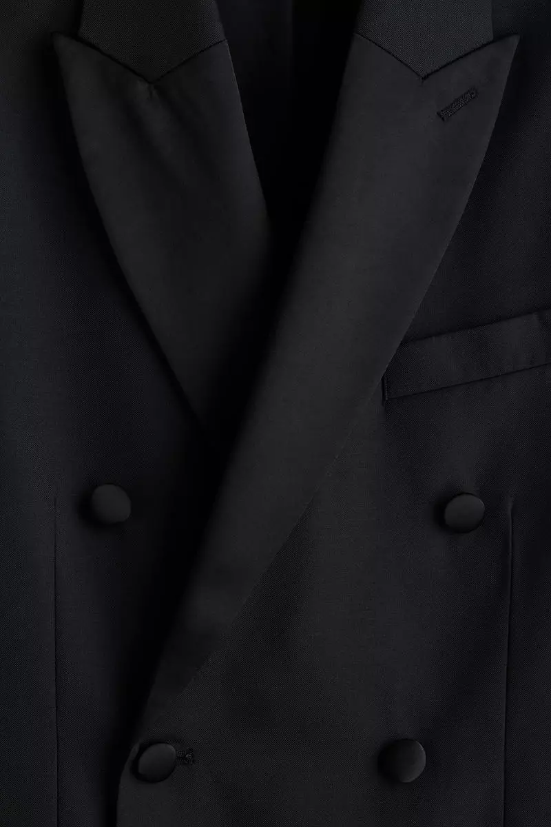 Relaxed Fit Wool-blend tuxedo jacket