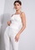ZALORA OCCASION white Velour Ruched Bustier Cami Top F70F0AACDC86F8GS_1