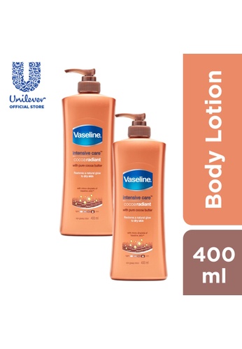 Buy Vaseline Vaseline Intensive Care Cocoa Radiant Body Lotion 400ml X 2 Online On Zalora Singapore