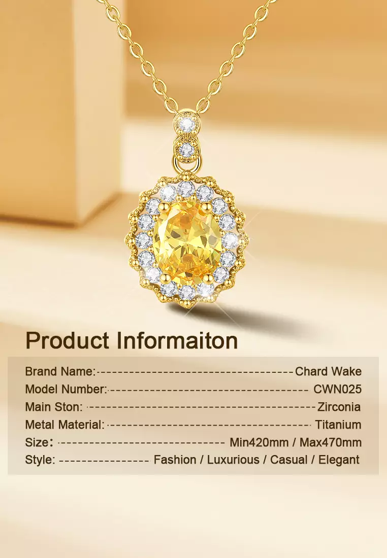 Kalung Wanita Mewah Elegan Berlian Zircon Original Perhiasan Cewek Necklaces Gold
