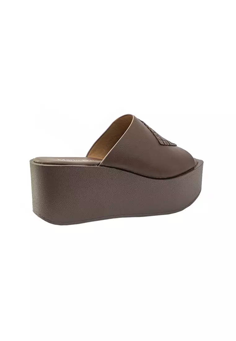 Women's Wedge Sandals LX 28031 Dark Brown C71 C80