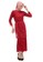Evernoon red Selena Gamis Muslimah Wanita Motif Brukat Long Sleeve Regular Fit - Maroon 91C58AA968CCB2GS_3