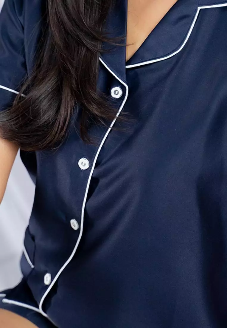 Piyama Satin Sleepwear One Set Pyjamas