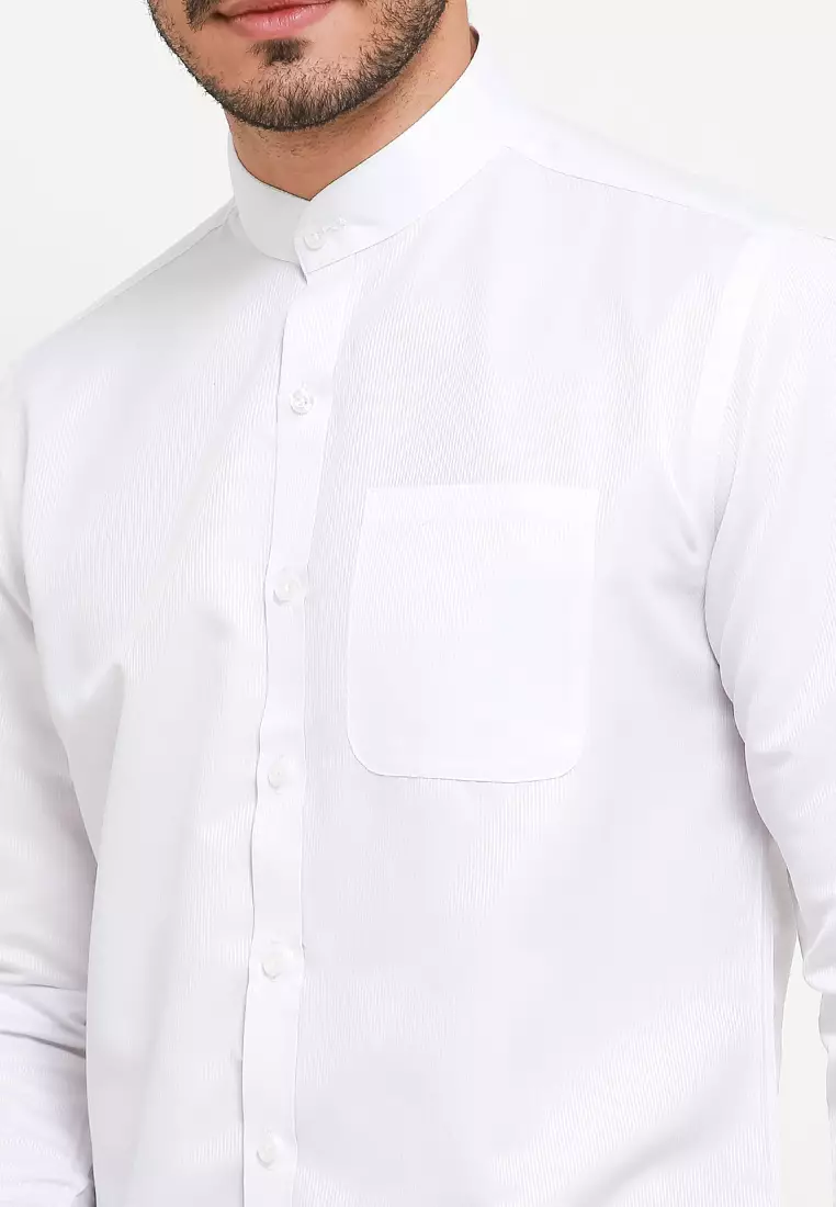 Verticaline Shanghai Collar Long Sleeves Slim Fit Shirt JADE No. 01