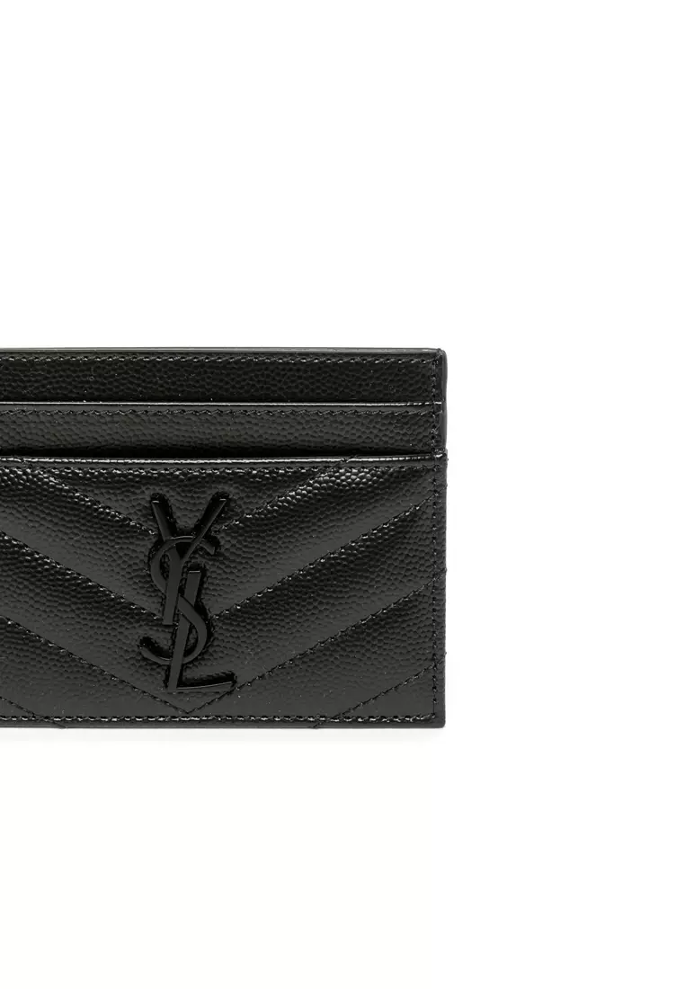 Saint laurent black deals card holder