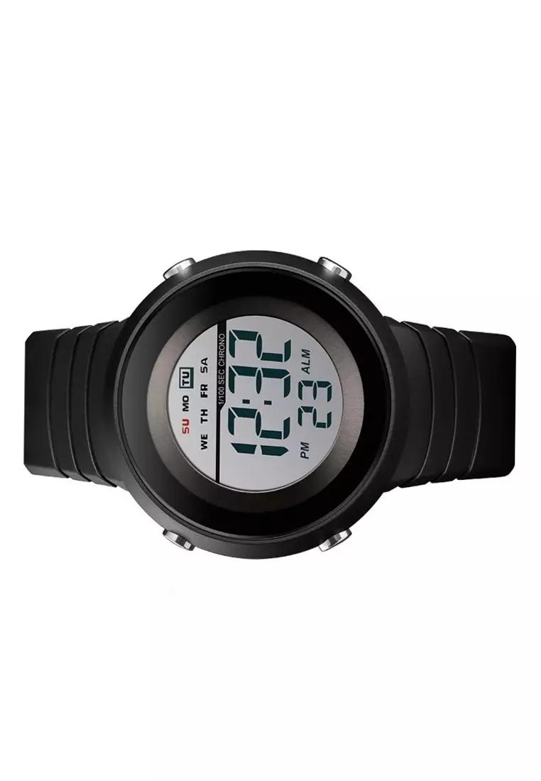 Jam Tangan Casual Digital Pria Waterproof Strap Tali Material PU DD34 ORIGINAL