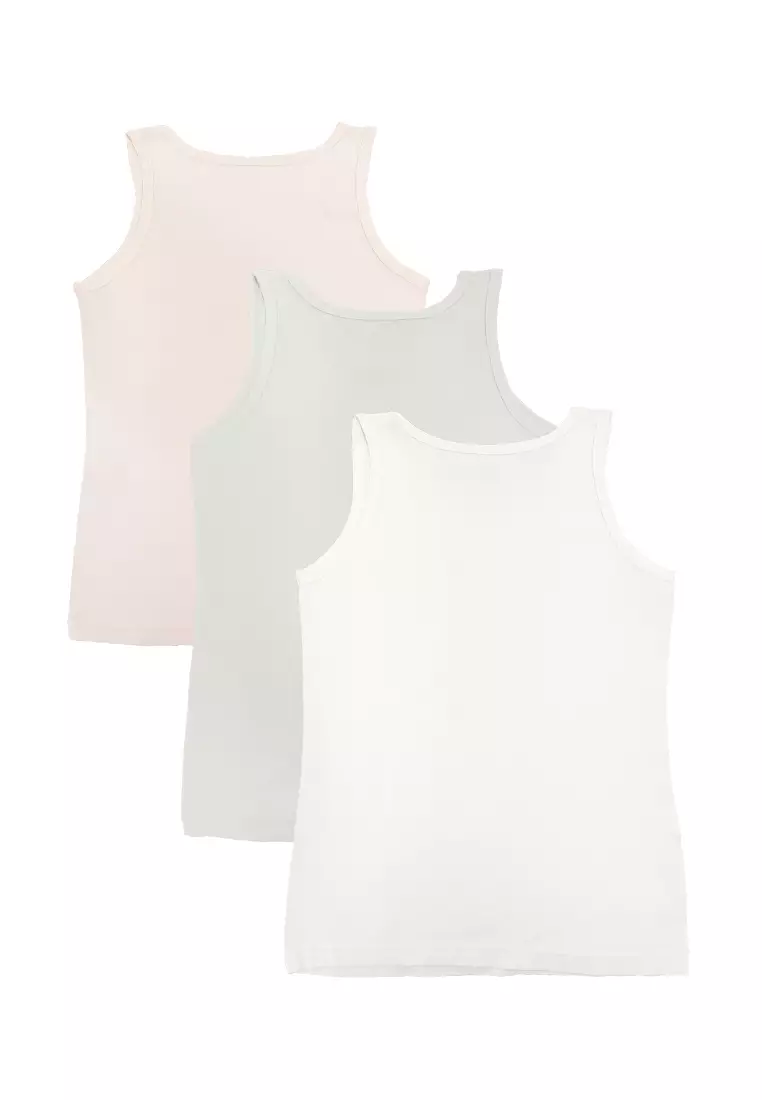 Whimsical Trio 3-in-1 Innerwear Sando Top Underwear for Kids Girls