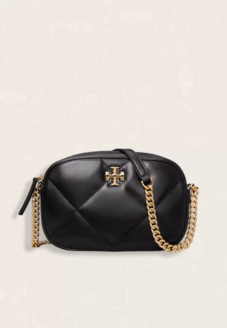 Tory Burch Kira Diamond Quilt Camera Bag Black