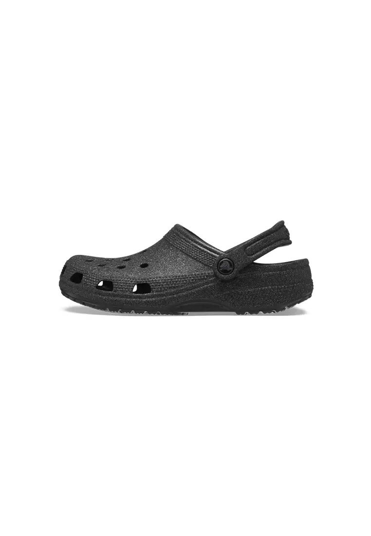 Classic Glitter Clog in Black Glitter